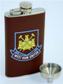 West Ham Utd 4oz Leather Hip Flask & Funnel